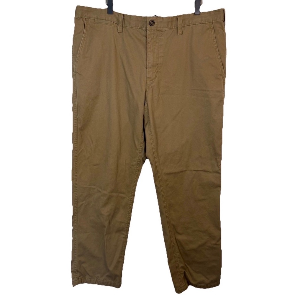 Eddie Bauer Legendwash Flannel Lined Chino Khaki Pants Size 38x32 Classic Fit